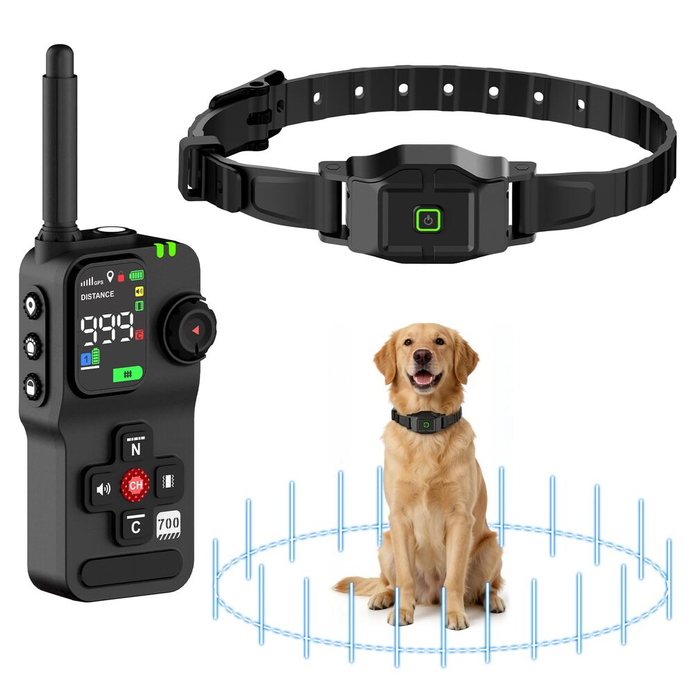 F700 2in1 GPS Wireless Dog Fence with Remote, Waterproof Electric Collar Fence